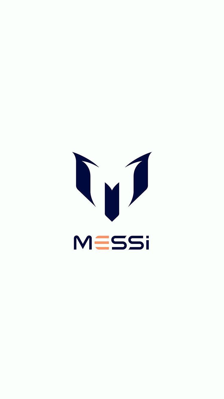 750x1340 MESSI LOGO ART MINIMAL WHITE WALLPAPER HD IPHONE. Leo Messi, Phone