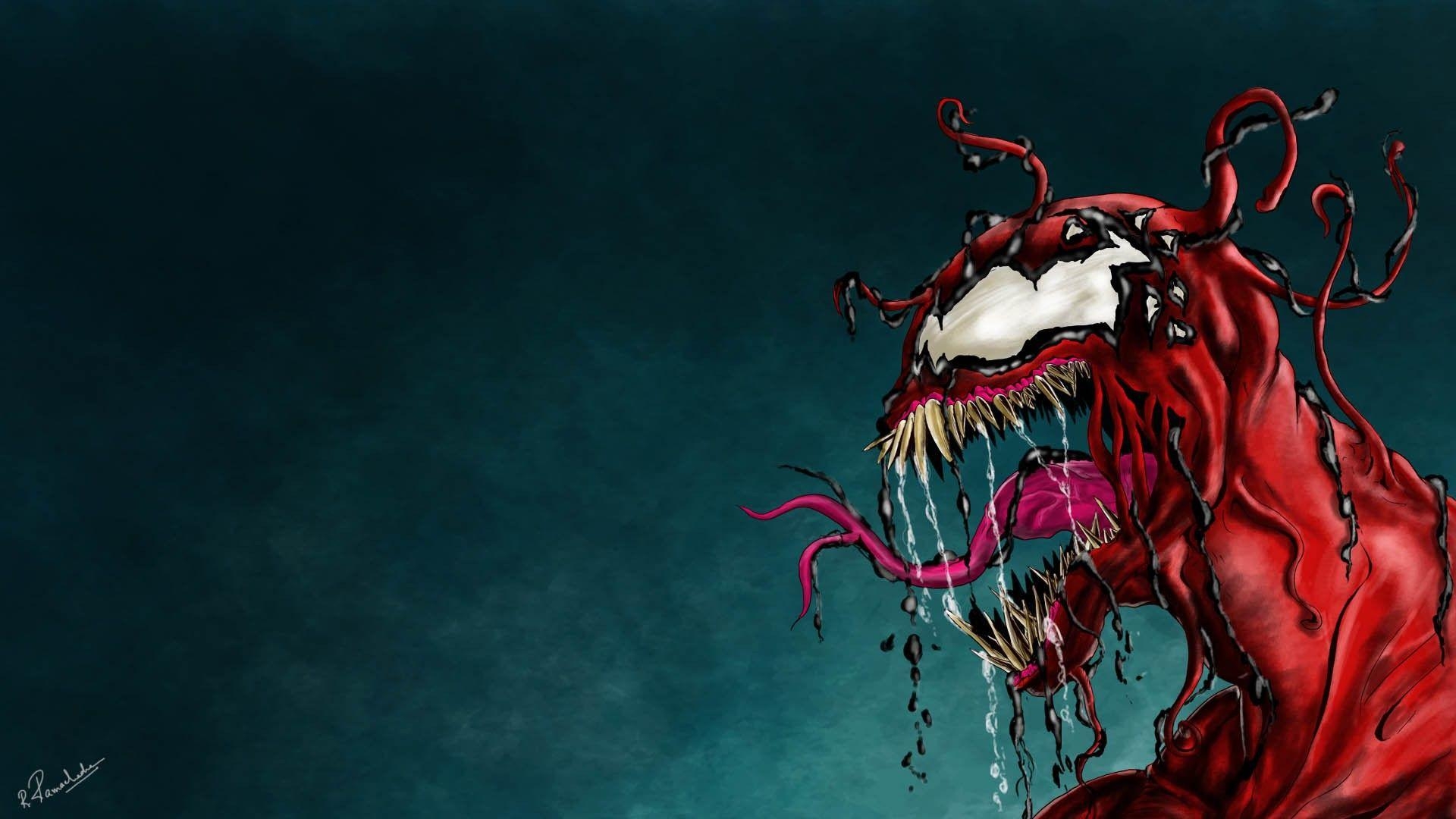 1920x1080 Venom, Carnage, Marvel, symbiote costume, spider man, Kletus Cassady, Desktop