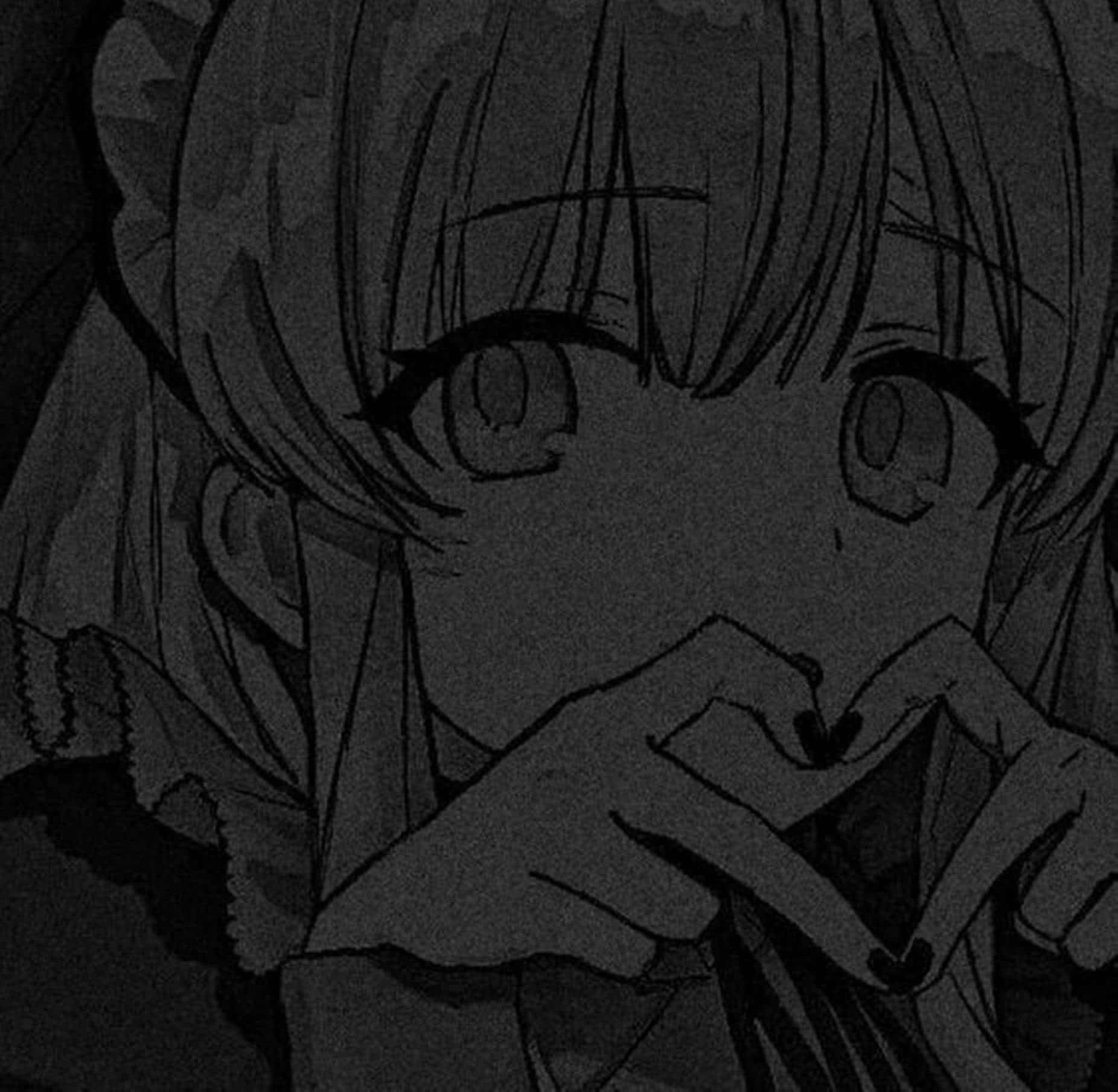 1860x1810 Download Heart Finger Dark Aesthetic Anime Pfp Wallpaper, Desktop