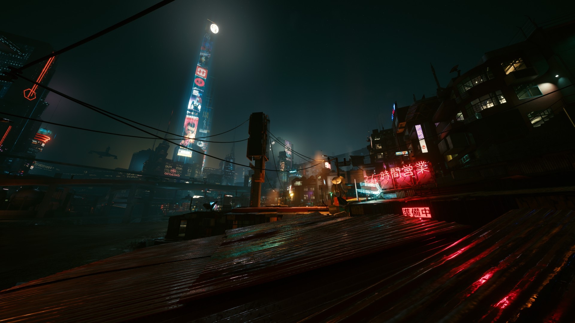 1920x1080 Wallpaper, Cyberpunk night, video games, screen shot, cyberpunk, city, Desktop