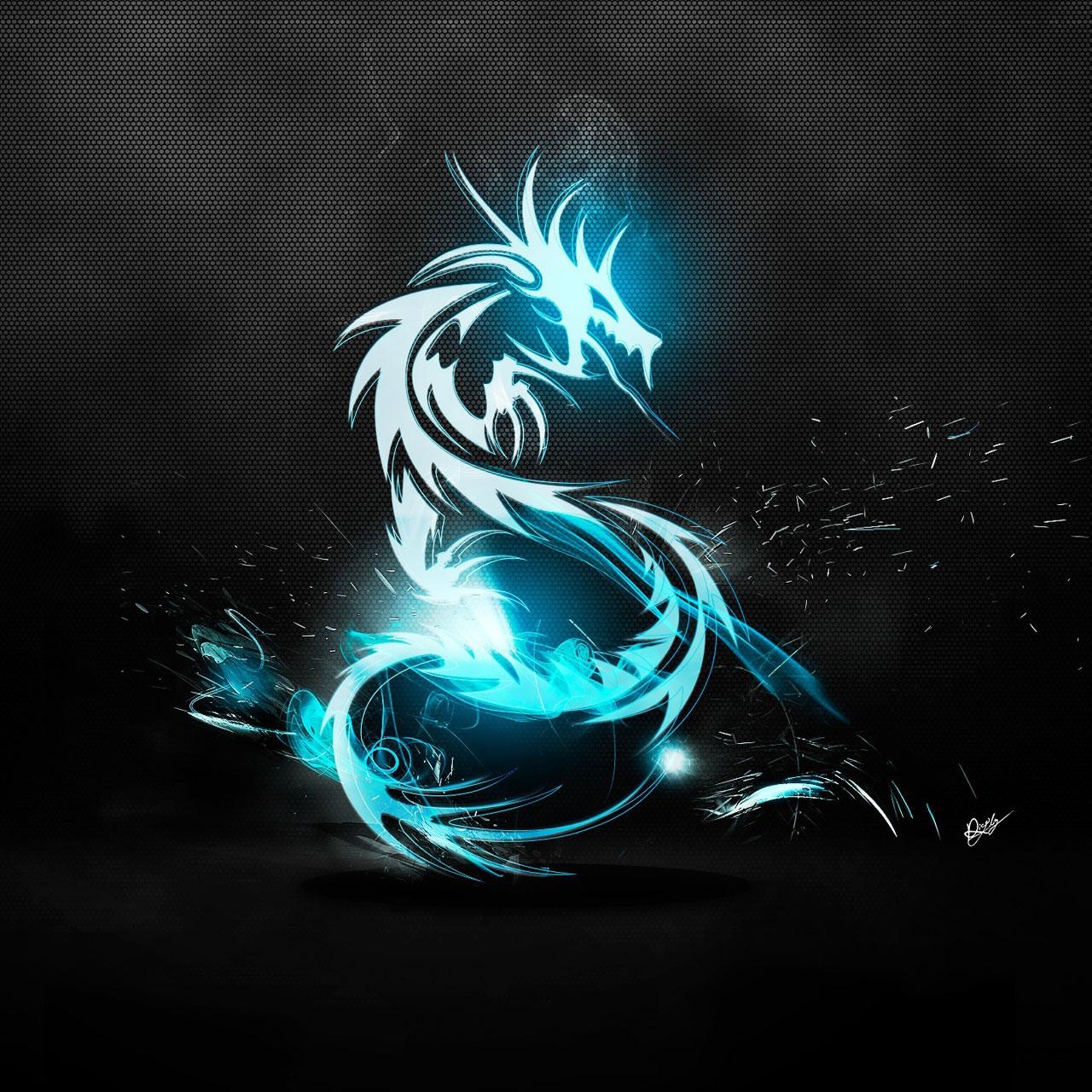 1280x1280 Blue Dragon Samsung Galaxy Tab 10 wallpaper. Tablet, Phone