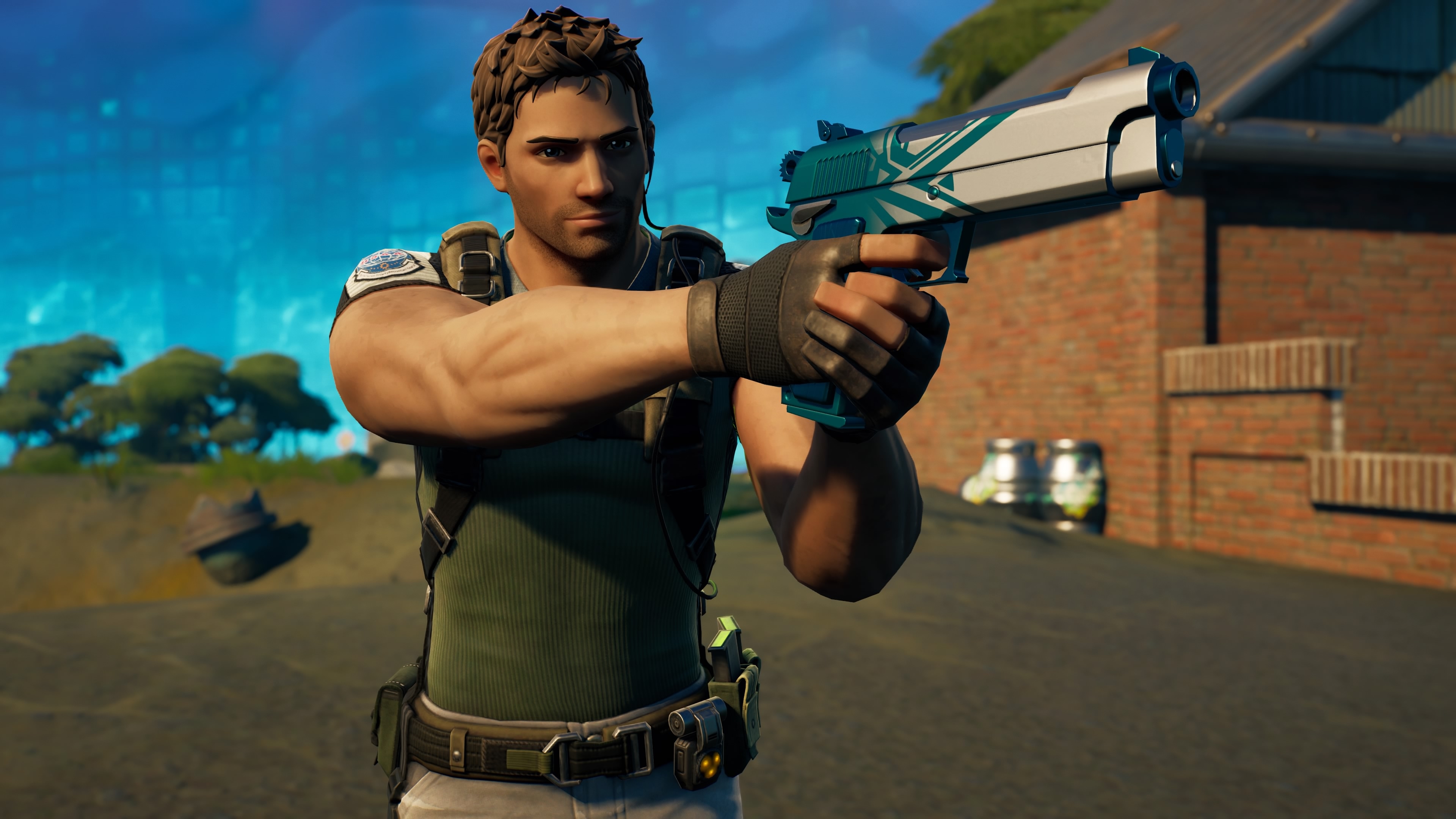 3840x2160 Chris Redfield Fortnite wallpaper, Desktop