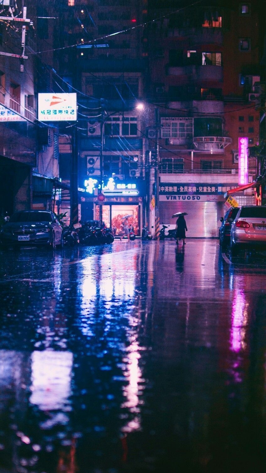 850x1510 Lo Fi Wallpaper Rain, Phone