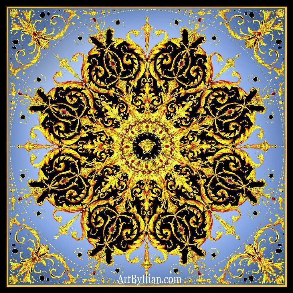 1030x1030 Versace Pattern Background, Phone