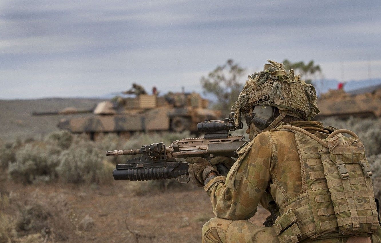 1340x850 Wallpaper weapons, soldiers, Australian Army image for desktop, section мужчины, Desktop