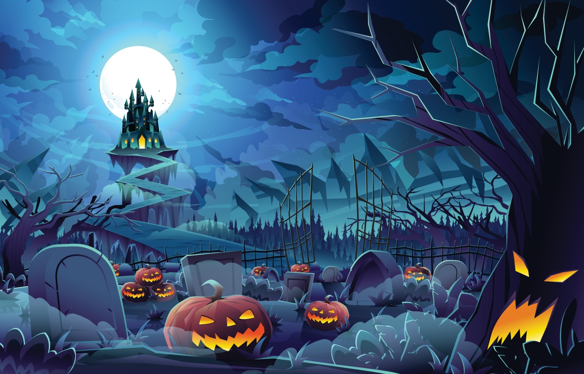 1920x1230 Halloween Wallpaper Vector Art, Icon, and Graphics for Free Download, Desktop