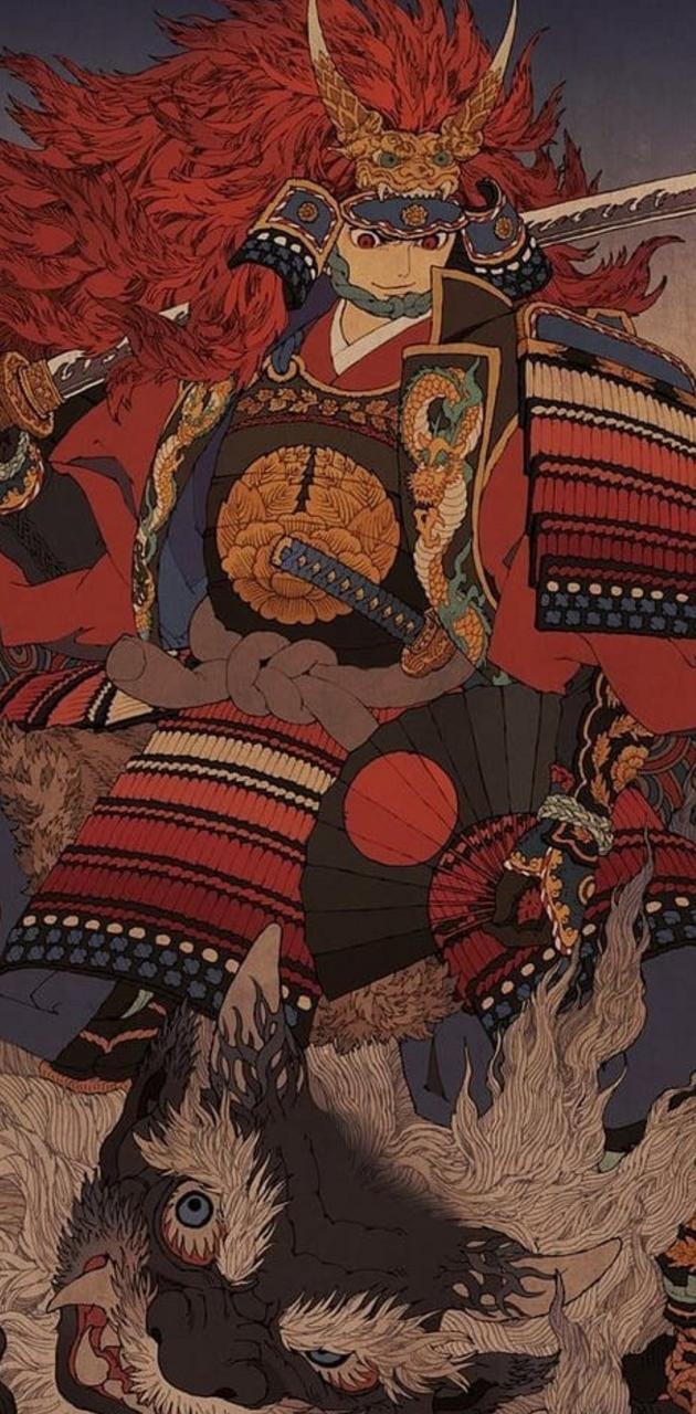 630x1280 Samurai wallpaper, Phone