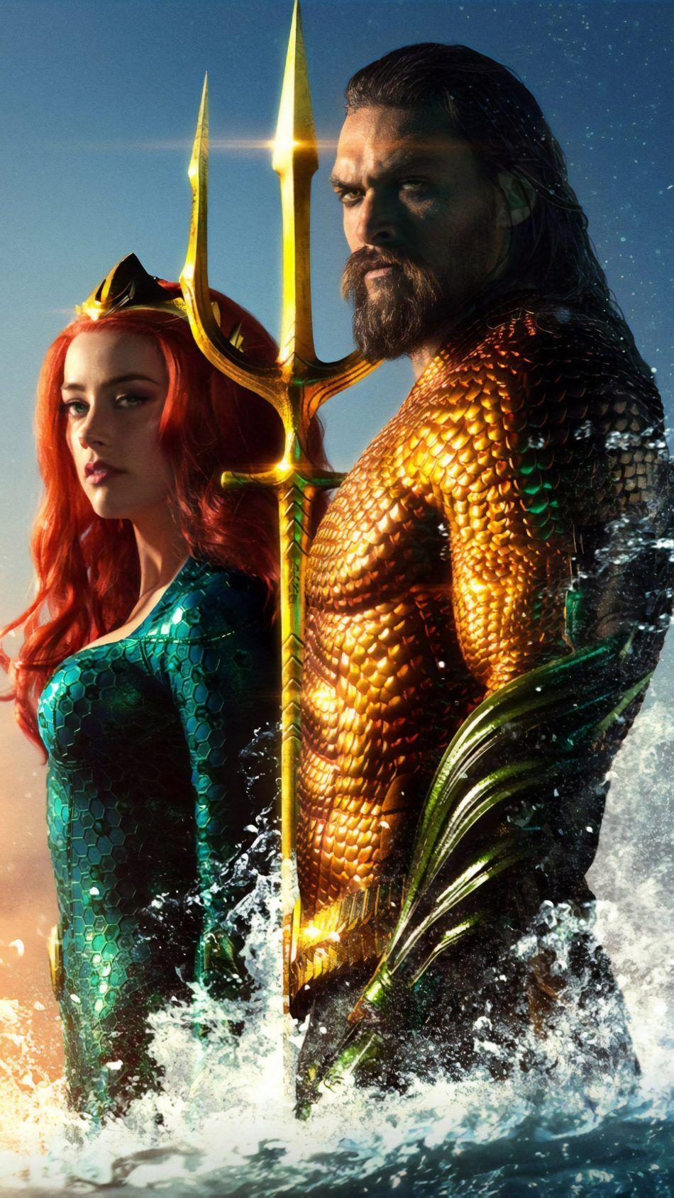 950x1690 Jason Momoa & Amber Heard In Aquaman Free 4K Ultra HD Mobile, Phone