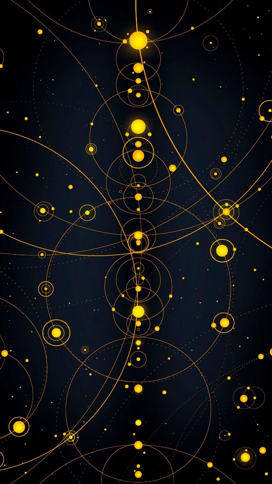 940x1670 Download wallpaper  solar system, circles, lines, dotted, Phone