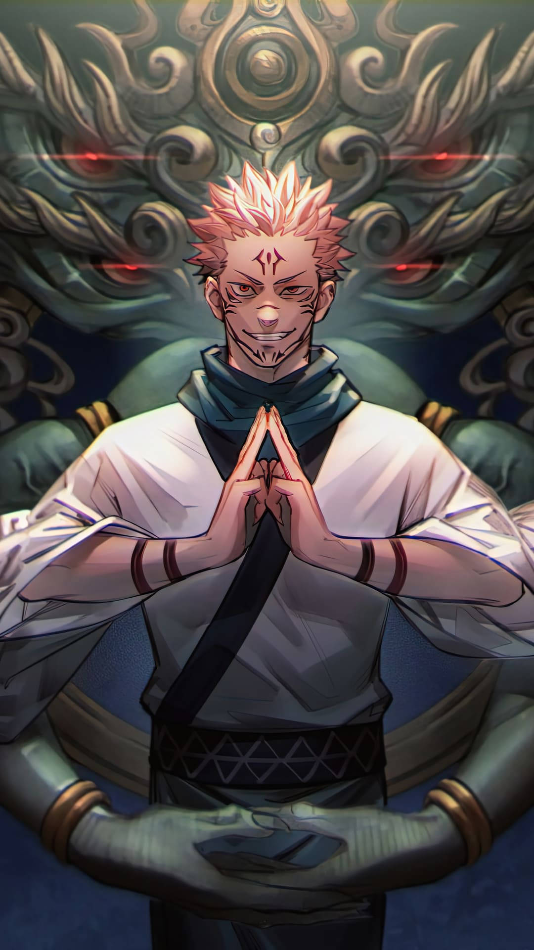 1080x1920 Download Sukuna Domain Expansion Technique Jujutsu Kaisen Phone Wallpaper, Phone