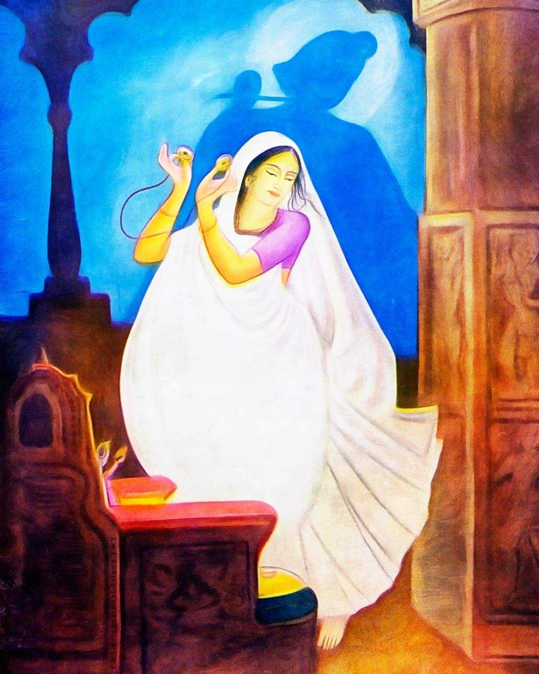 1080x1350 Meera Bai Love Krishna Image, Phone