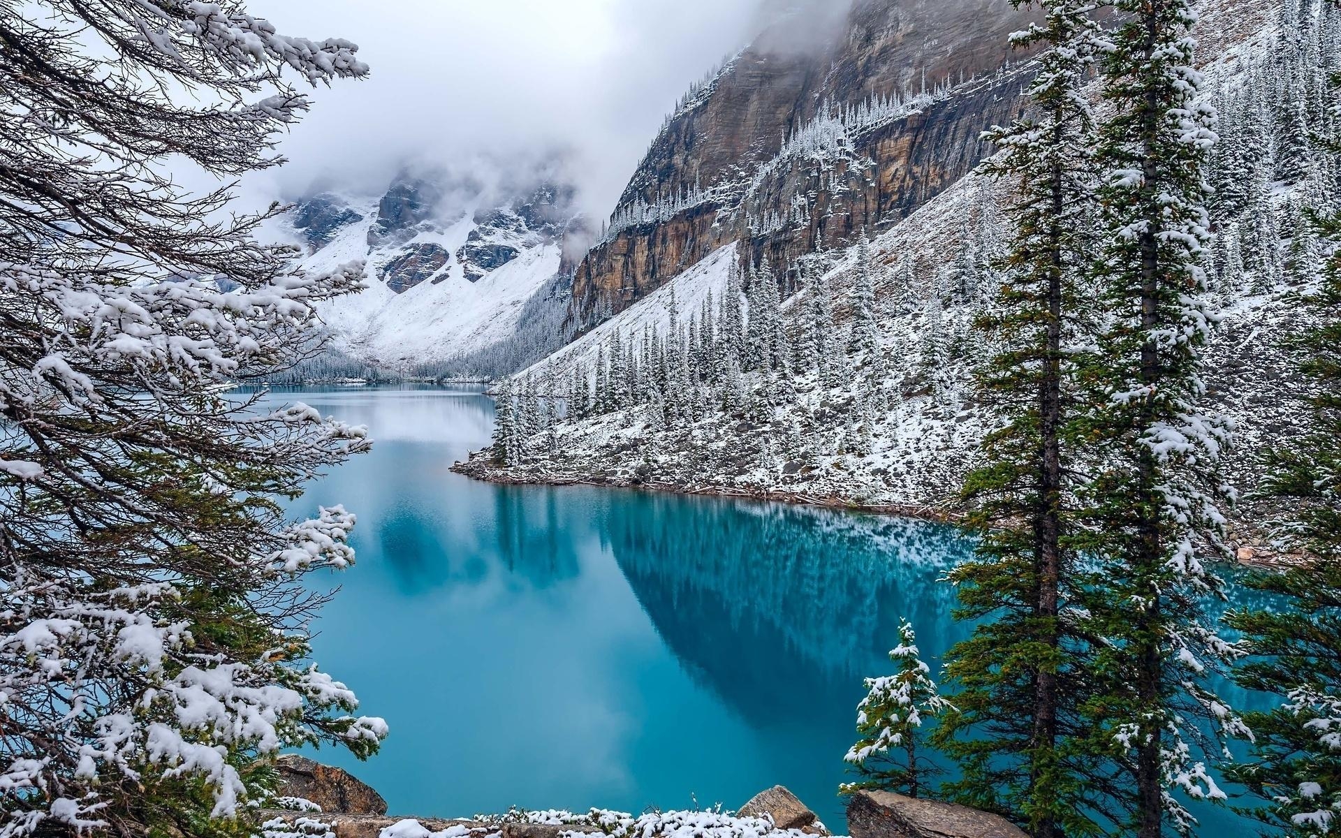 1920x1200 Moraine Lake on a winter day wallpaper wallpaper, Desktop