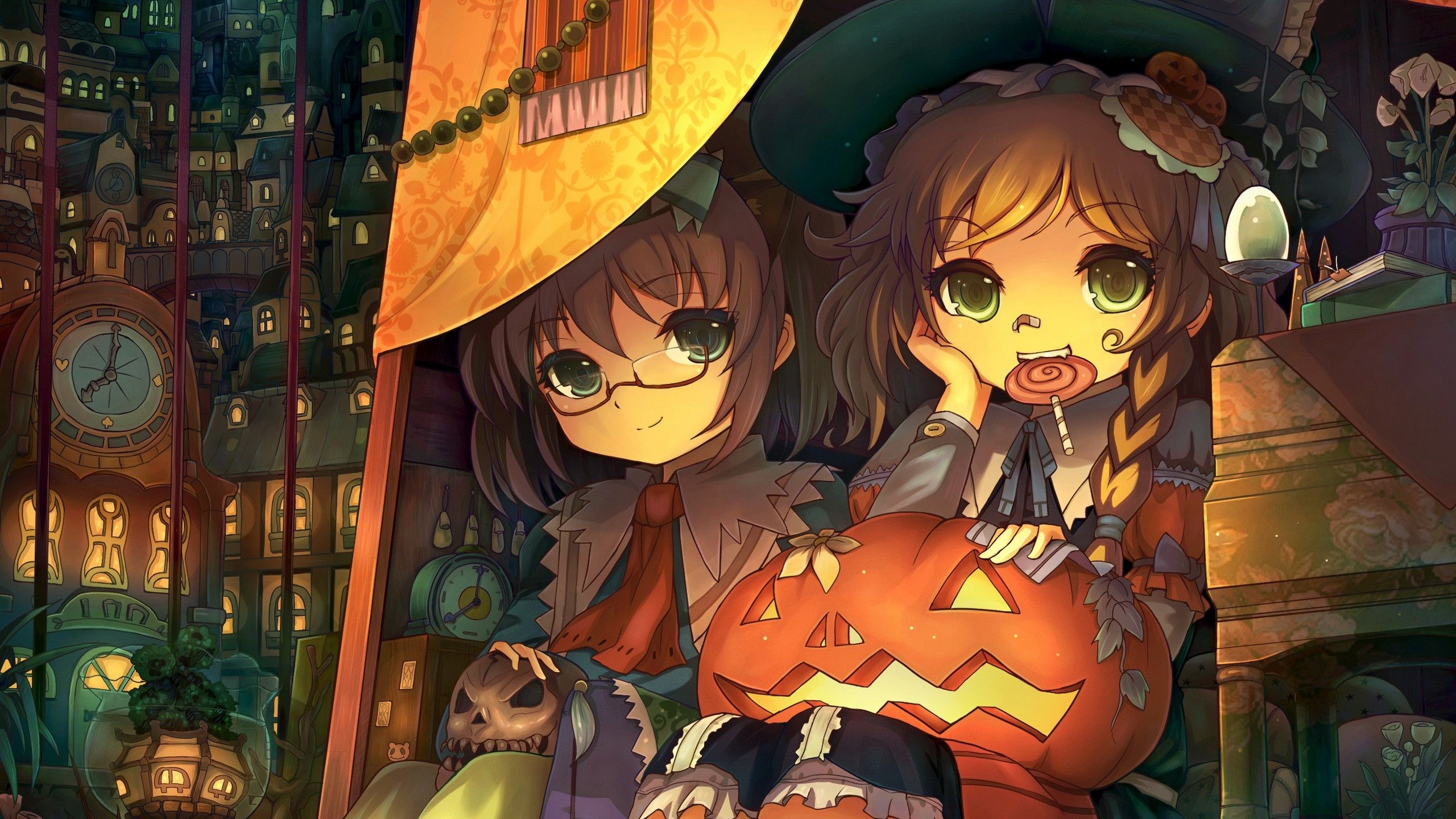 2560x1440 Manga Halloween Wallpaper, Desktop