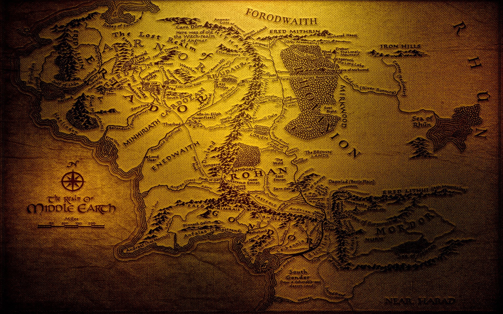 1920x1200 Middle Earth Map Wallpaper on.wallpaperafari.com, Desktop