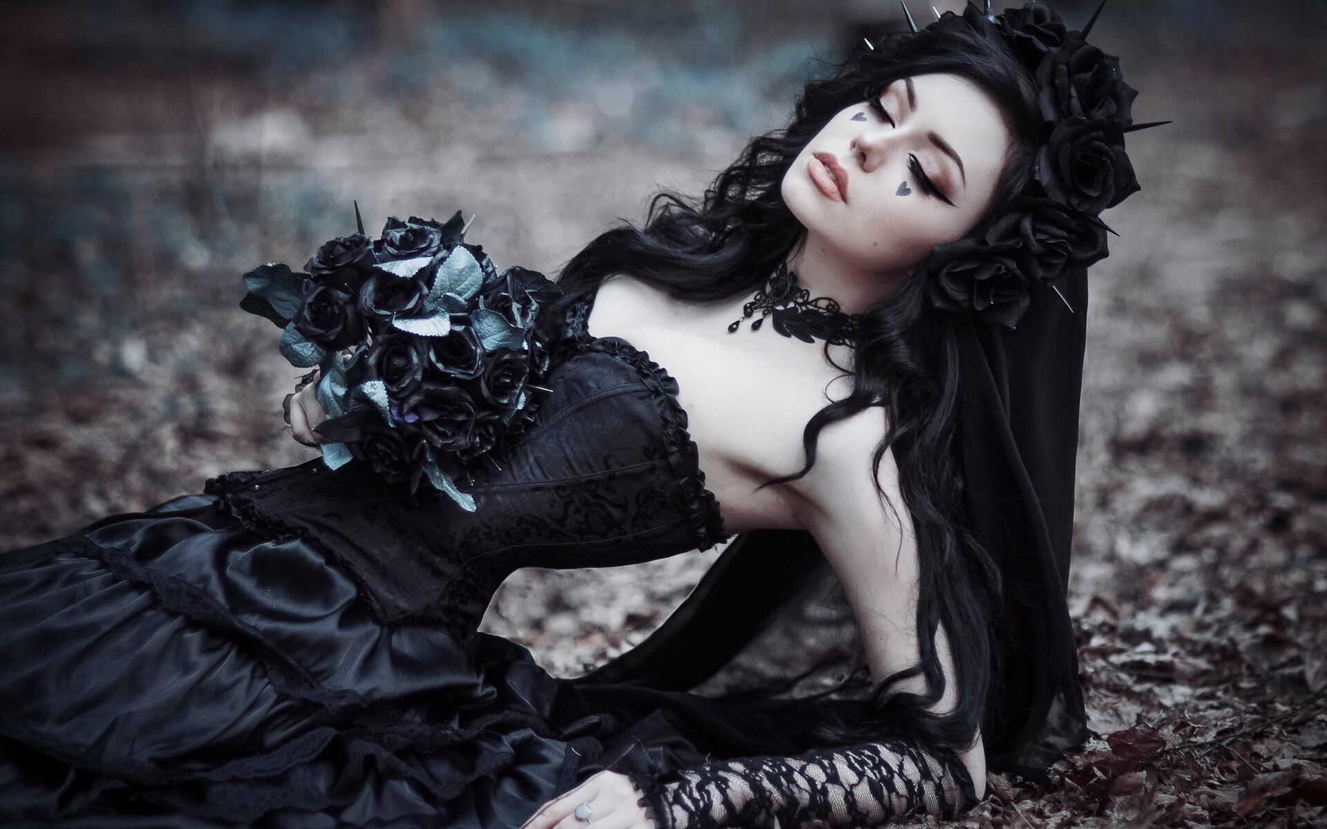 1920x1200 Gothic Black Bride 1080P Resolution HD 4k Wallpaper, Desktop