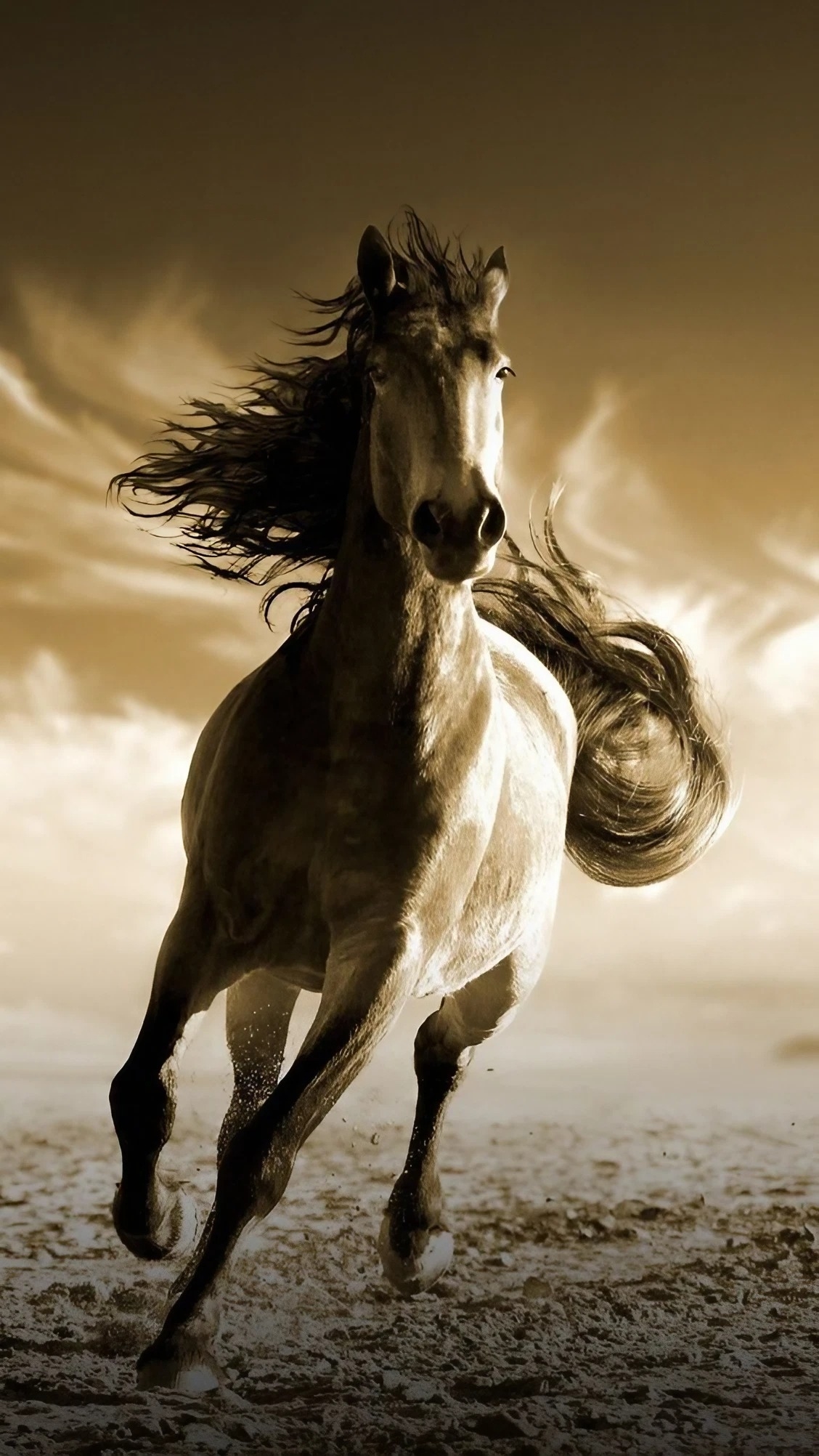 1130x2010 Running horse mobile Wallpaper Download, Phone