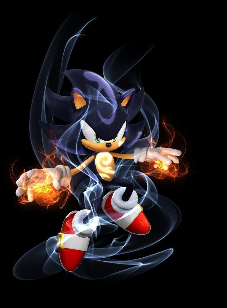 770x1050 Dark Super Sonic Wallpaper, Phone