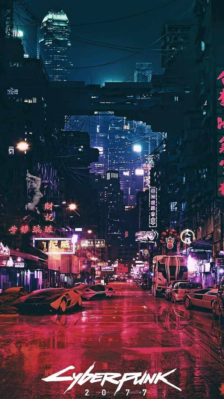 720x1280 Download Night City Megalopolis Cyberpunk 2077 iPhone Wallpaper, Phone