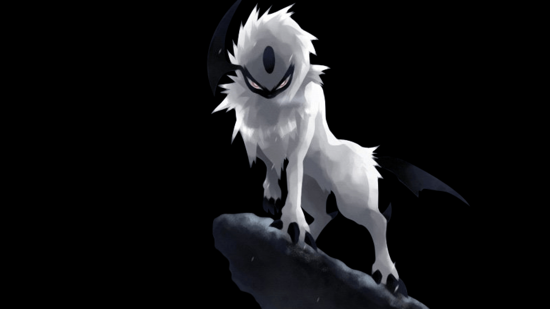 1920x1080 ScreenHeaven: Absol Pokemon black background transparent desktop, Desktop