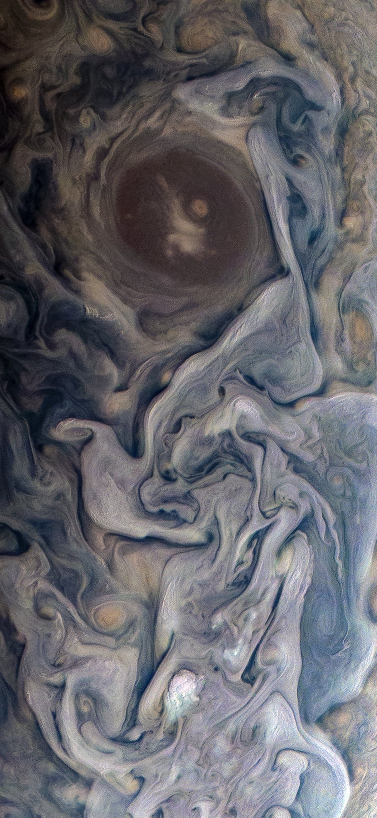 1200x2610 Dramatic Jupiter taken by NASA's Juno Spacecraft. iPhone X Wallpaper X Wallpaper HD, Phone