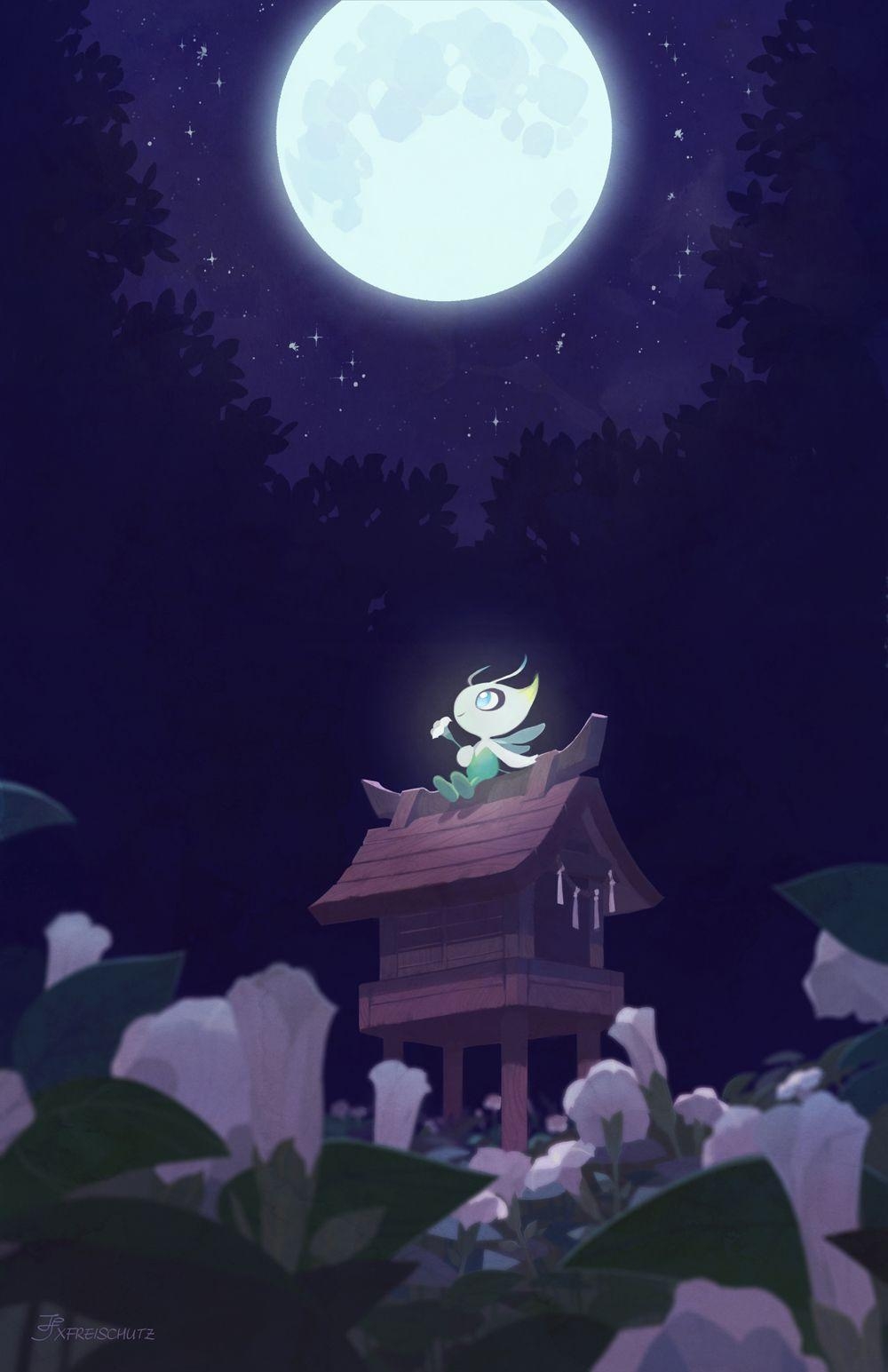 1000x1550 I drew a celebi having a quiet evening, Phone