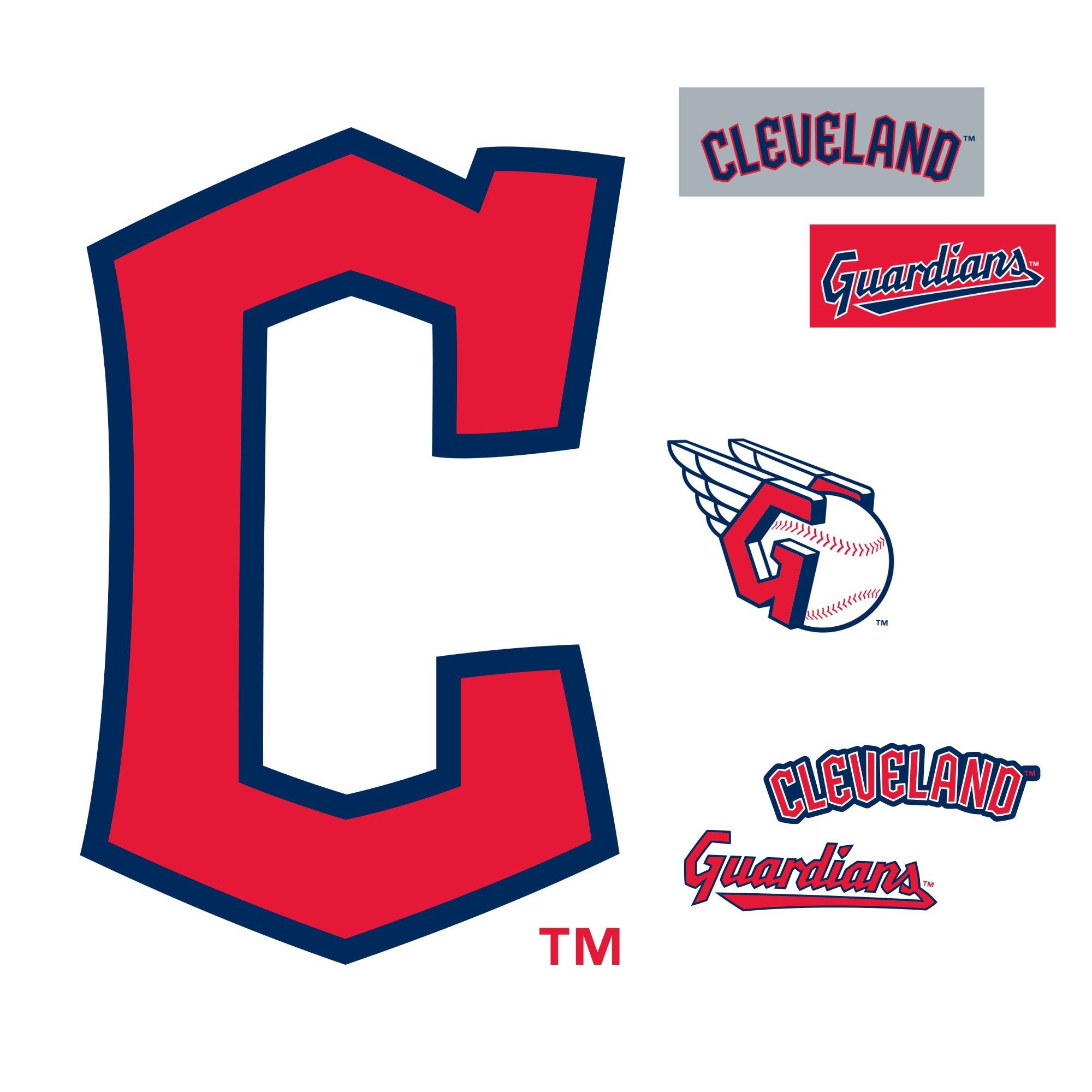 2000x2000 Cleveland Guardians: C Logo Licensed MLB Removable Adhesive Decal. Vinyl wall decals, Wall graphics, Fathead decals, Phone