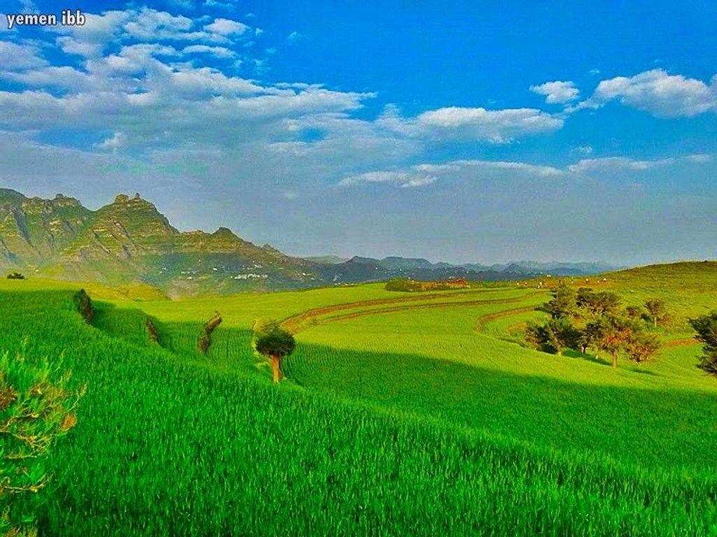 1030x770 Mountains: Yemen Ibb Green Mountains Nature Arabia Fields, Desktop