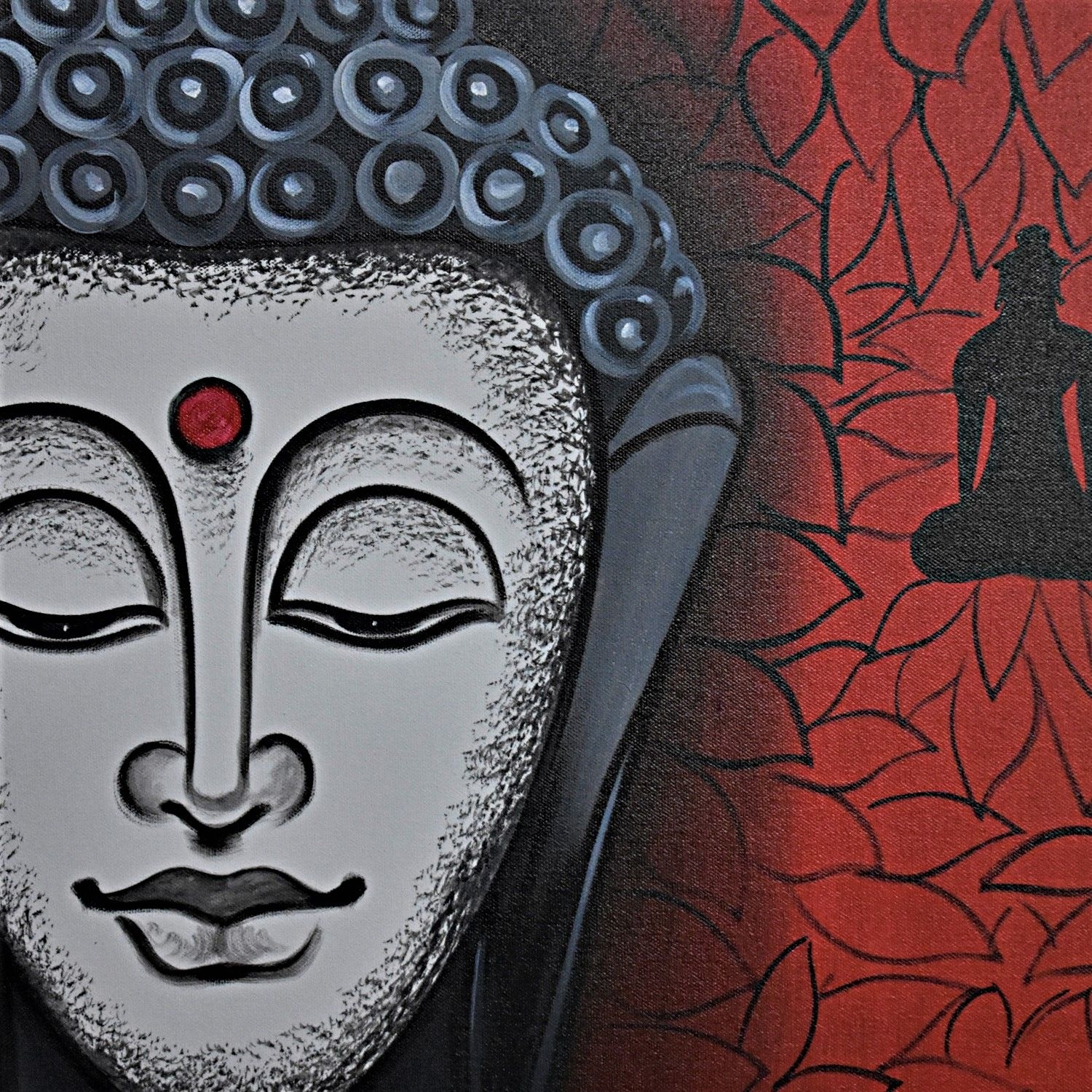 1500x1500 Buddha Painting. Indian Buddha Paintings. Buddha Canvas Painting, Phone