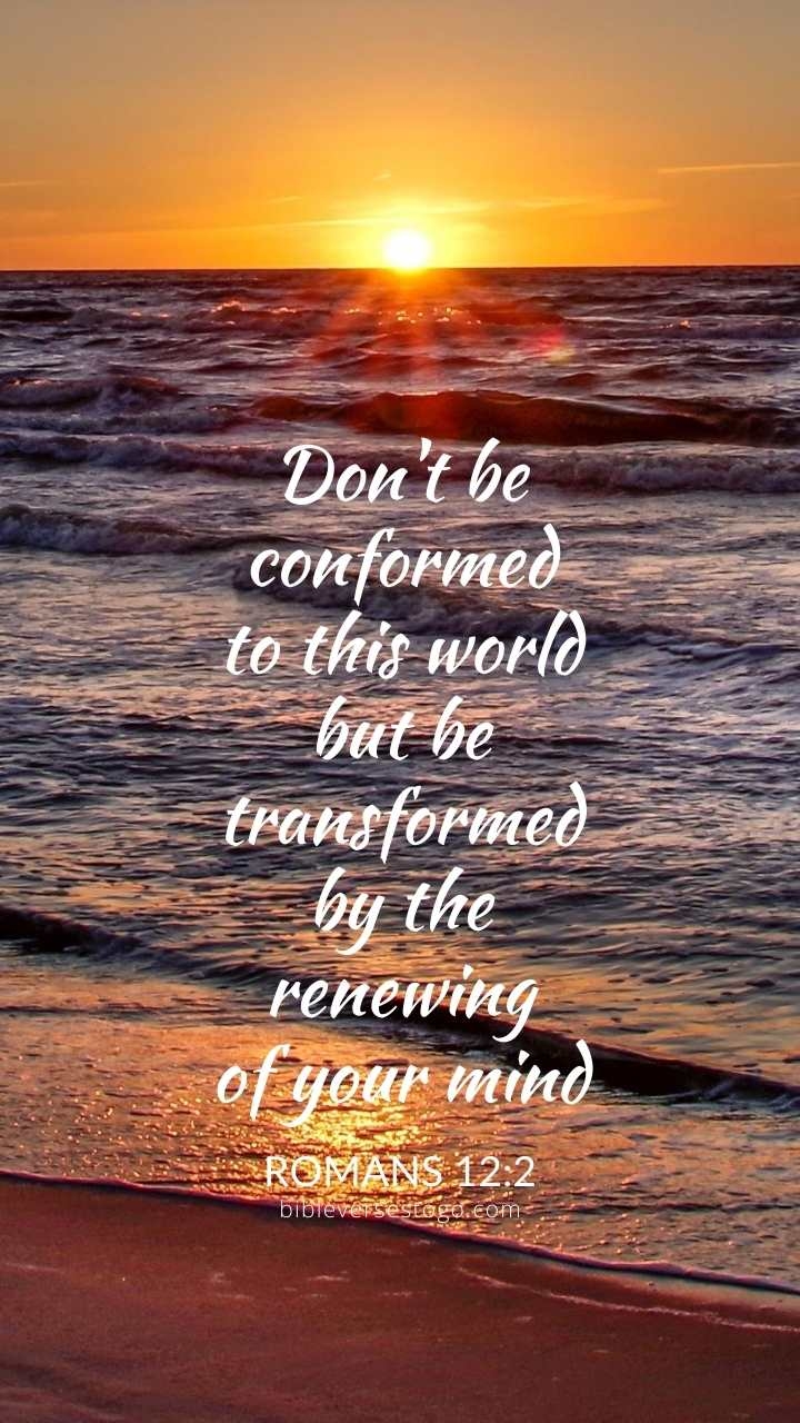 720x1280 Sea Sunset Romans 12:2 Phone Wallpaper Verses To Go, Phone