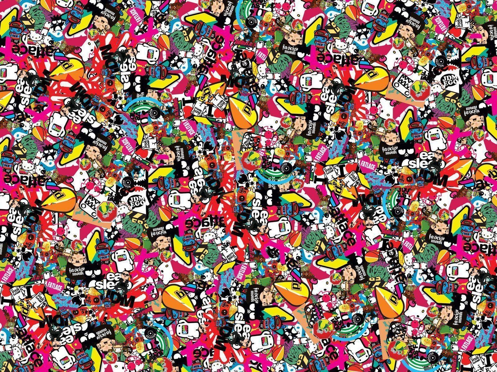 1600x1200 Sticker Bomb Wallpaper, Desktop