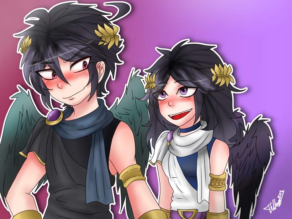 1030x770 Art Trade: Tenshi & Dark Pit. Kid Icarus Amino, Desktop