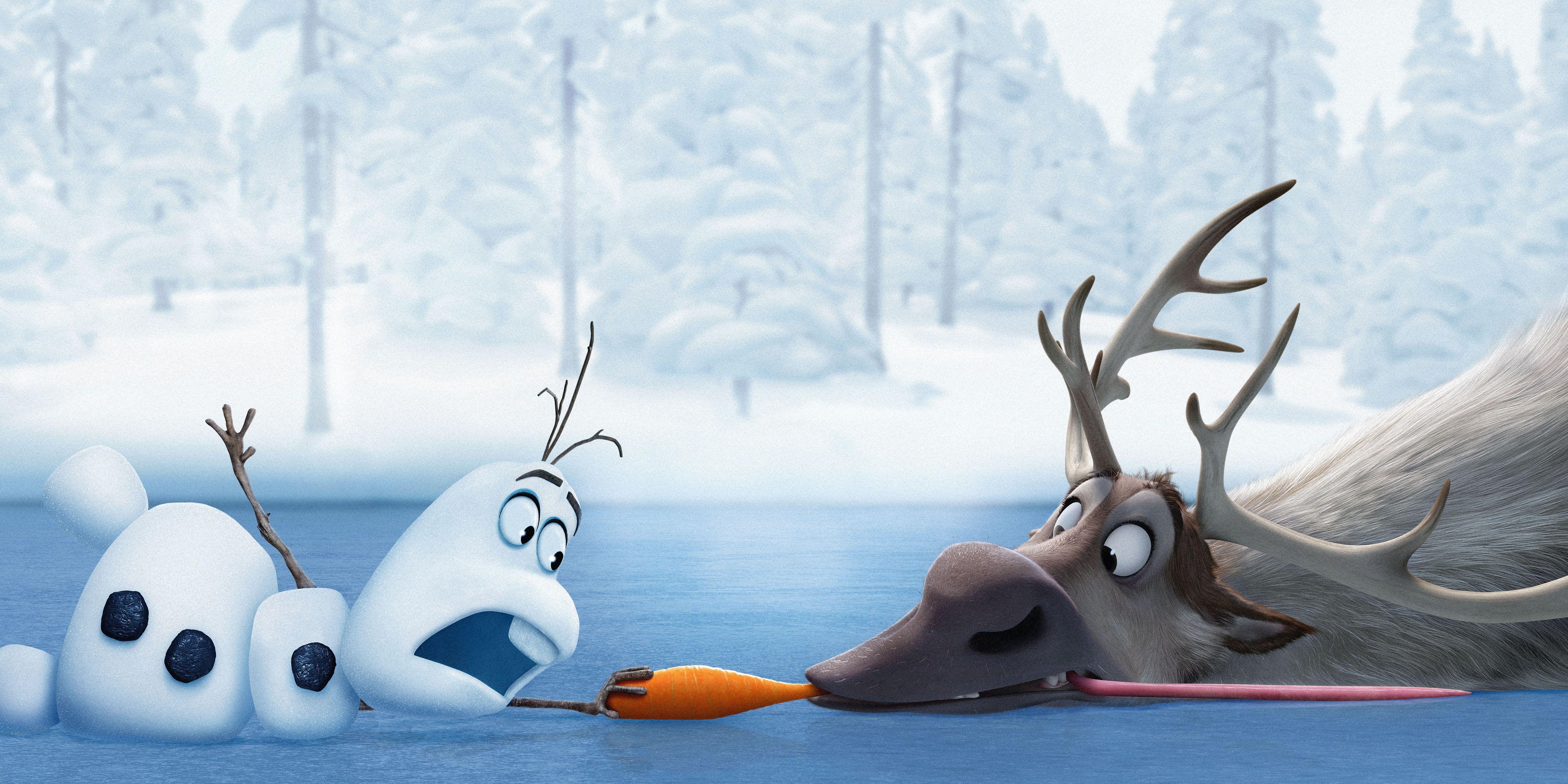 5000x2500 Olaf Frozen Download Wallpaper Desktop, Widescreen, Dual Screen