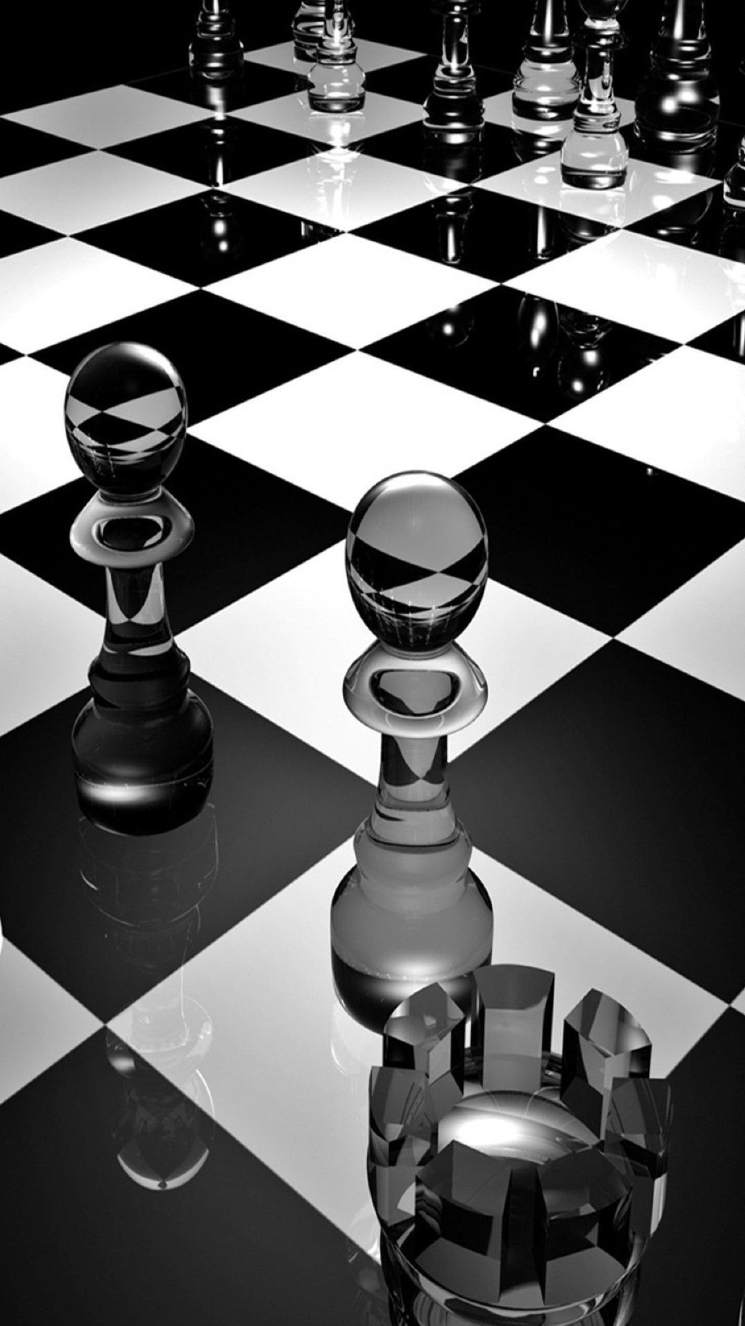 1080x1920 Cool 3D Wallpaper For iPhone 6. Chess pieces, Chess and Wallpaperd wallpaper iphone, Glass chess, HD wallpaper 1080p, Phone