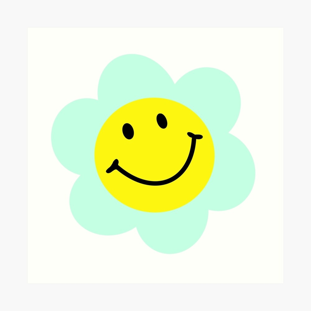1000x1000 indie smiley face Art Board Print, Phone