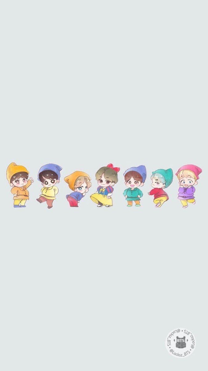 680x1200 Chibi BTS Desktop Wallpaper, Phone