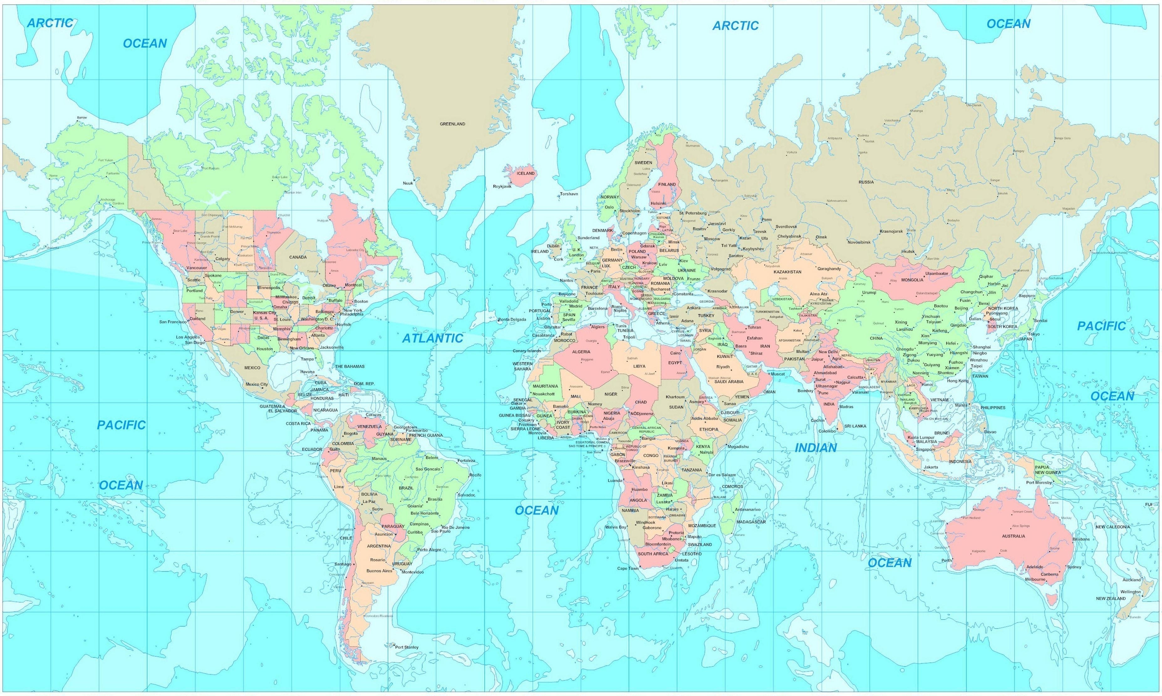 3710x2230 World Atlas Wallpaper World Map Wallpaper HD 1366x768 New 147 World, Desktop