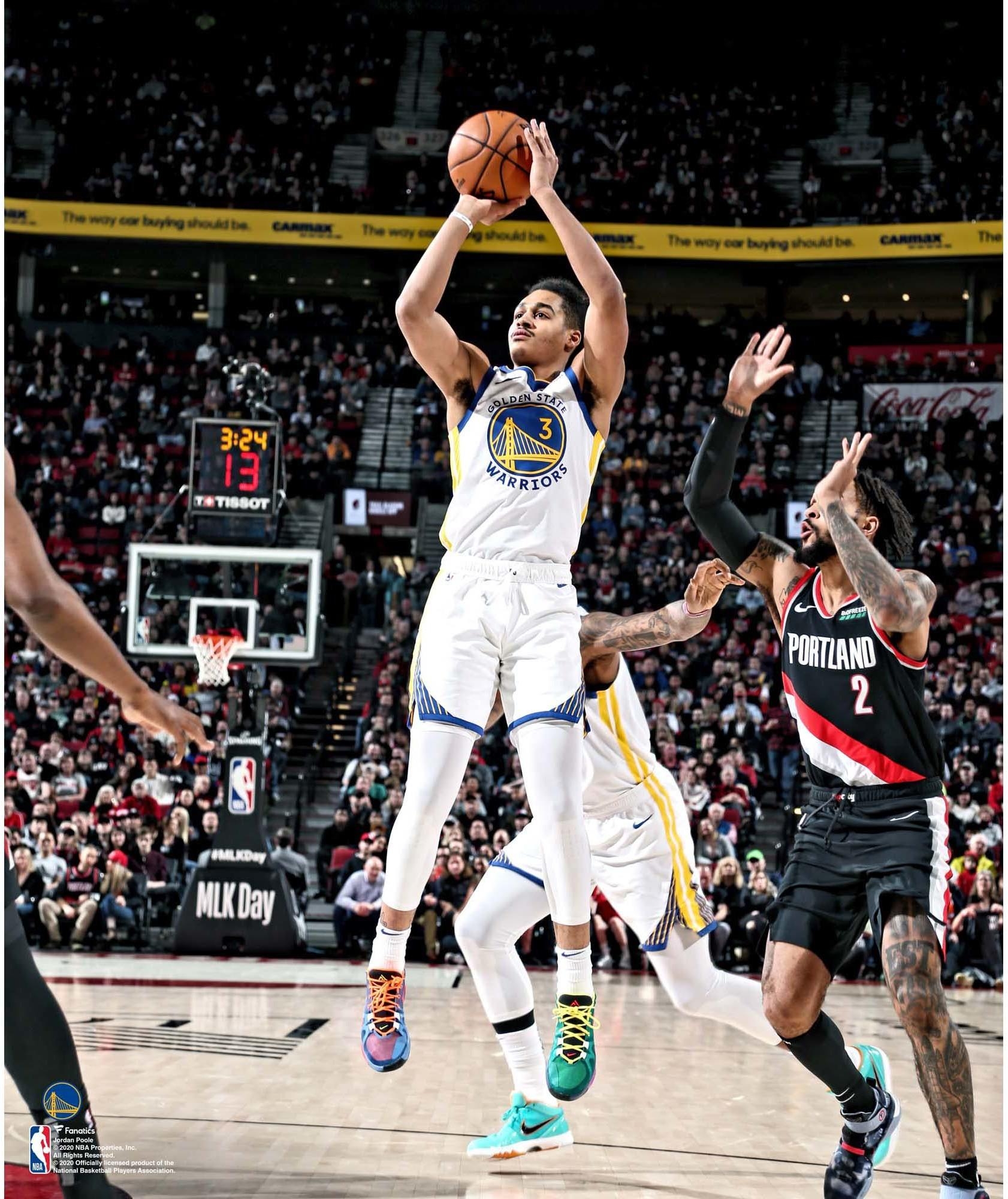 1690x2000 Jordan Poole Golden State Warriors Unsigned Shooting Photograph, Phone