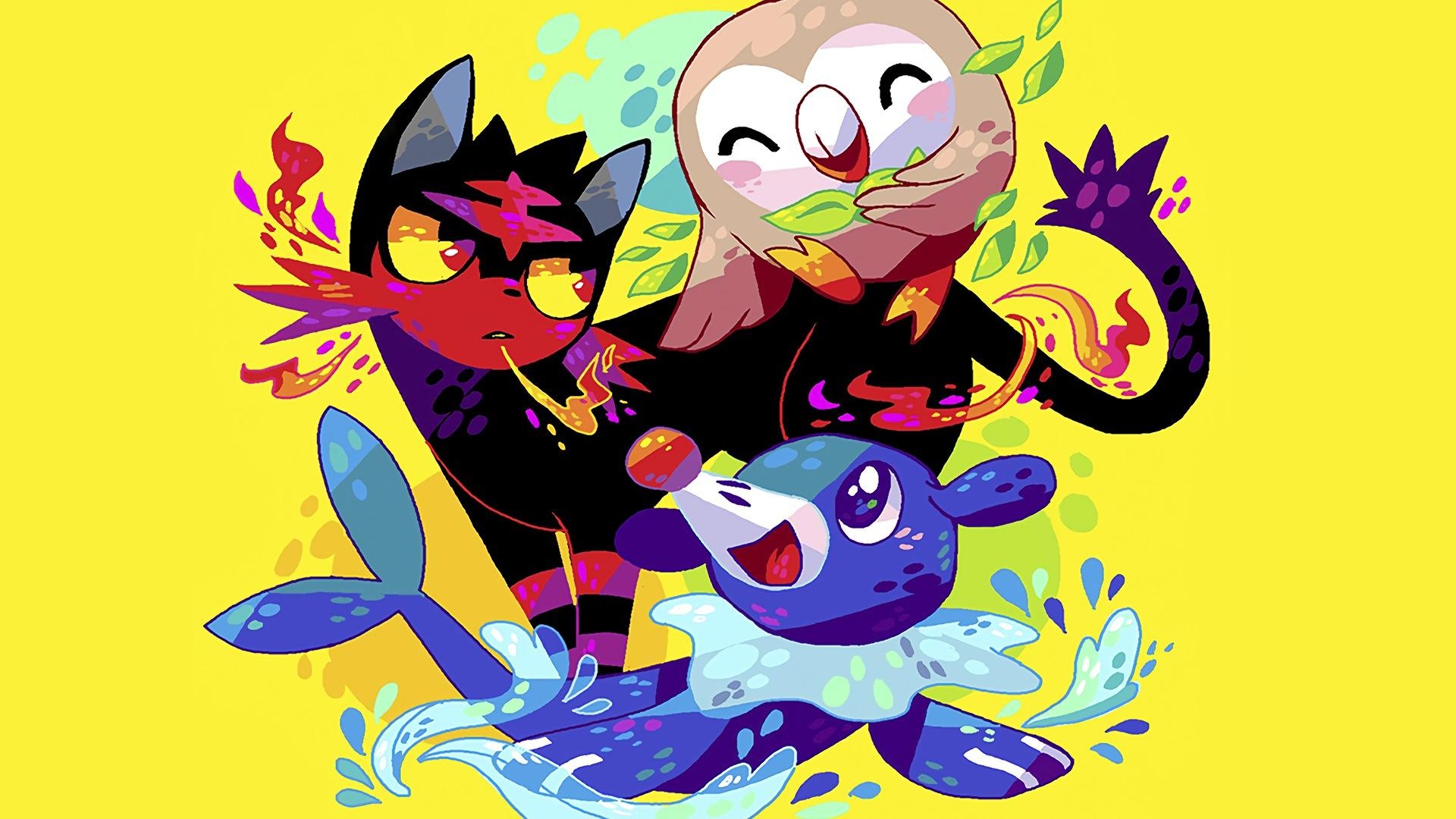 1920x1080 Litten Popplio and Rowlet Pokemon Su. Wallpaper, Desktop