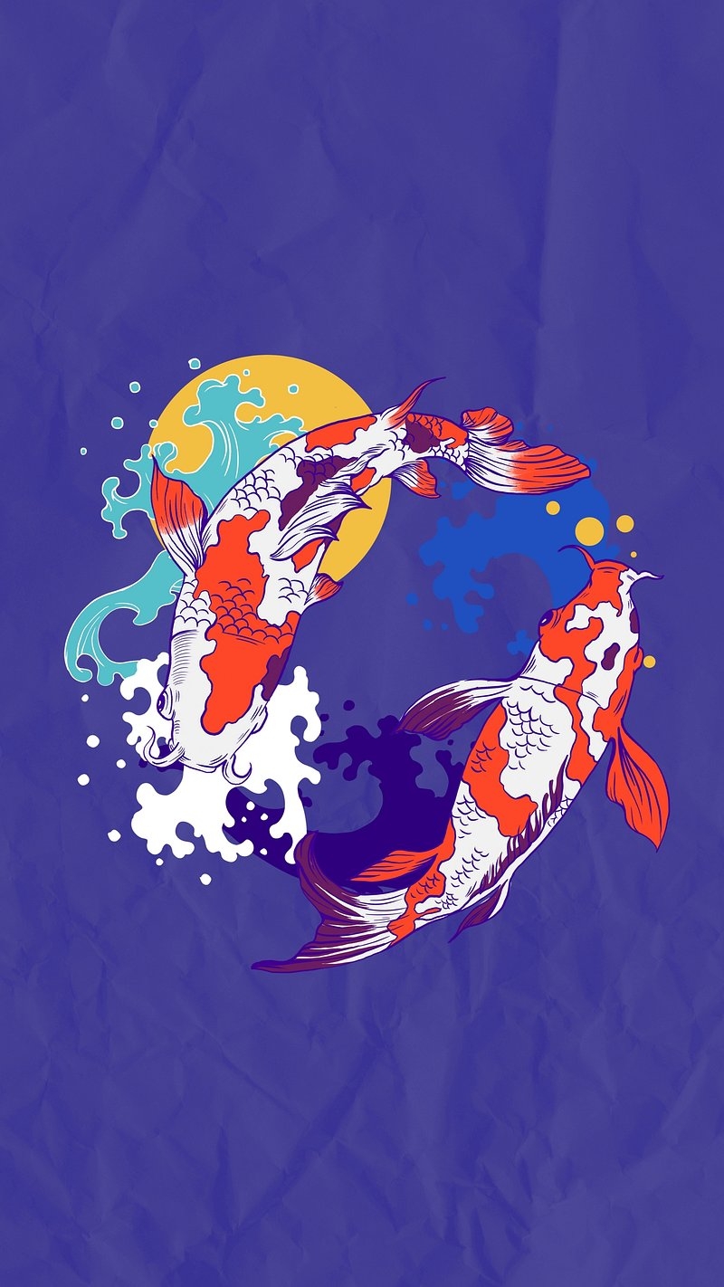 800x1430 Koi carp fish iPhone wallpaper, Phone