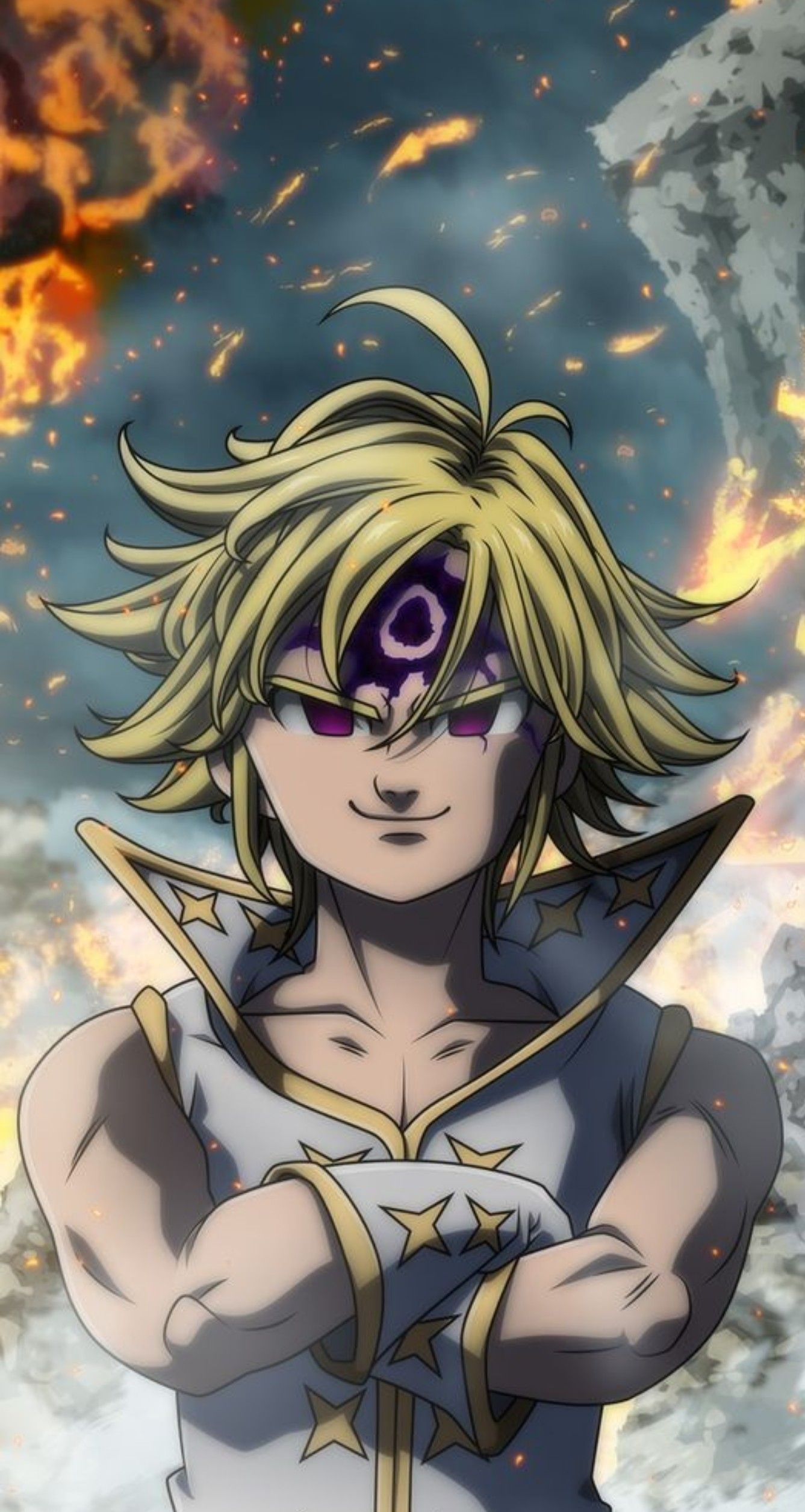 1340x2510 Meliodas, The Seven Deadly Sins. Anime, Demon king anime, Seven deadly sins anime, Phone