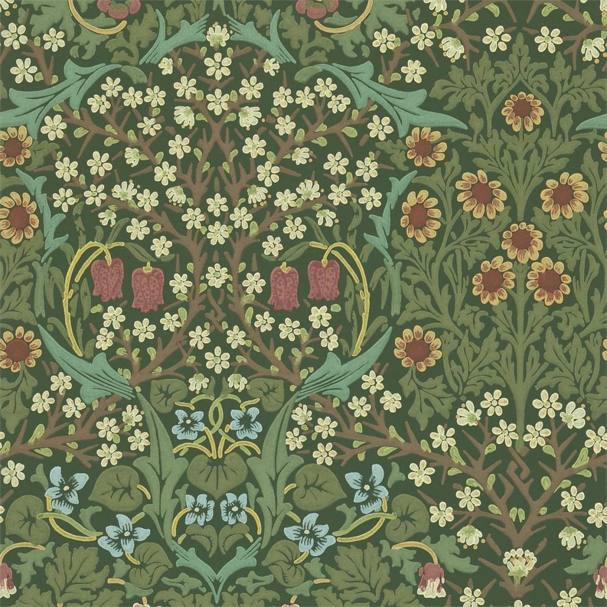 1200x1200 Blackthorn Wallpaper Morris & Co Compendium II Wallpaper Collection, Phone