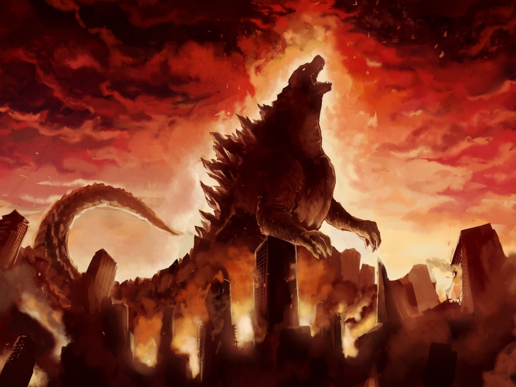 1030x770 Download  wallpaper godzilla, a monster, artwork,  standard 4: fullscreen,  HD image, background, 9110, Desktop