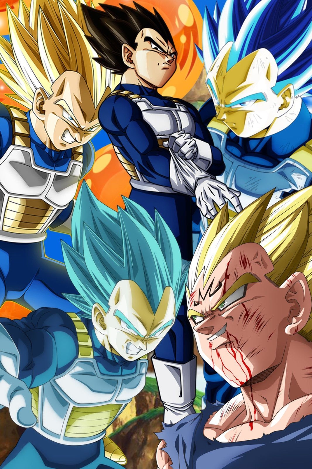 1070x1600 Dragon Ball Z Super Poster Vegeta Five.com, Phone