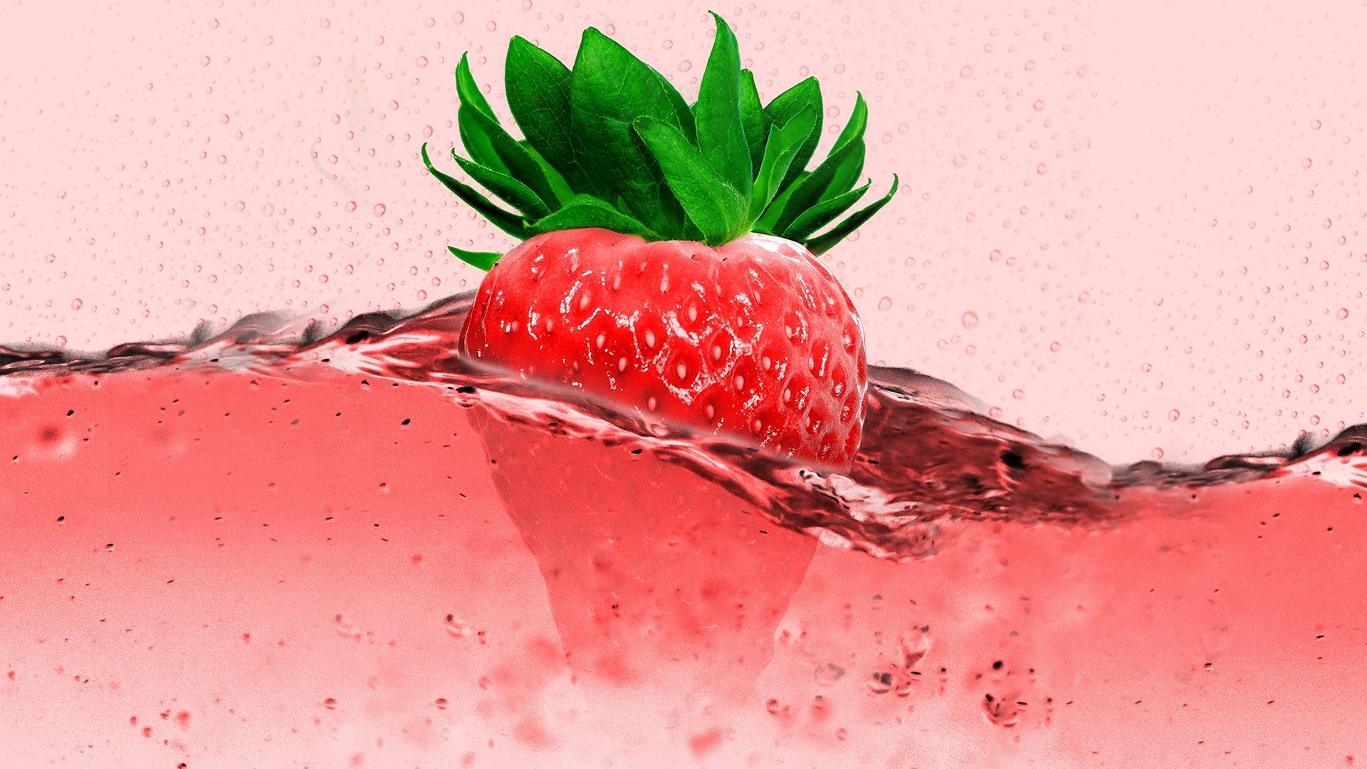 1920x1080 Pink Strawberry Chromebook Wallpaper, Desktop