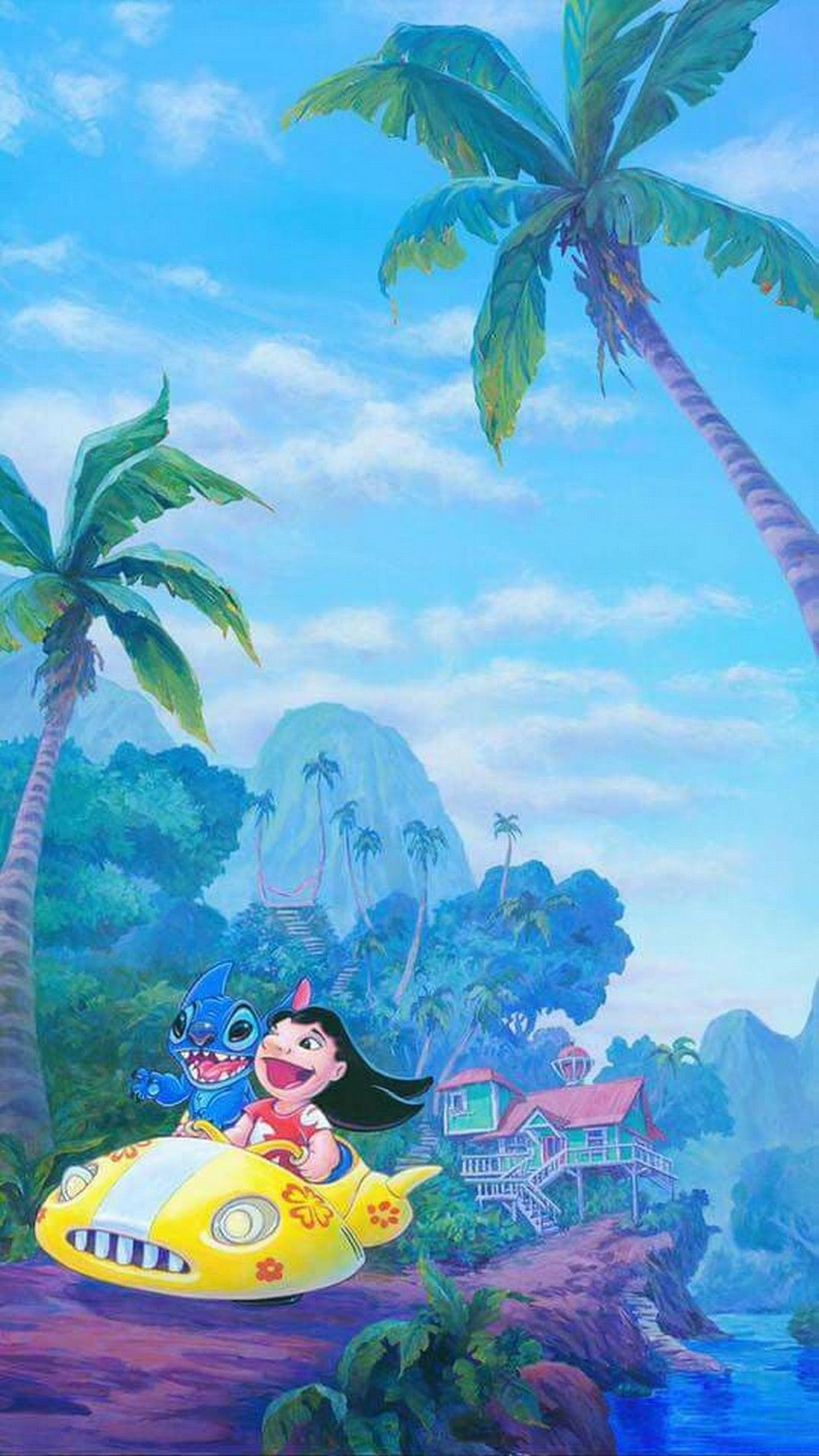 1080x1920 iPhone Wallpaper HD Stitch Disney Cute Wallpaper, Phone