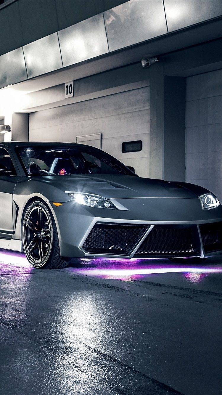 750x1340 Mazda RX 8 Supercar At Night  IPhone 8 7 6 6S Wallpaper, Background, Picture, Image, Phone
