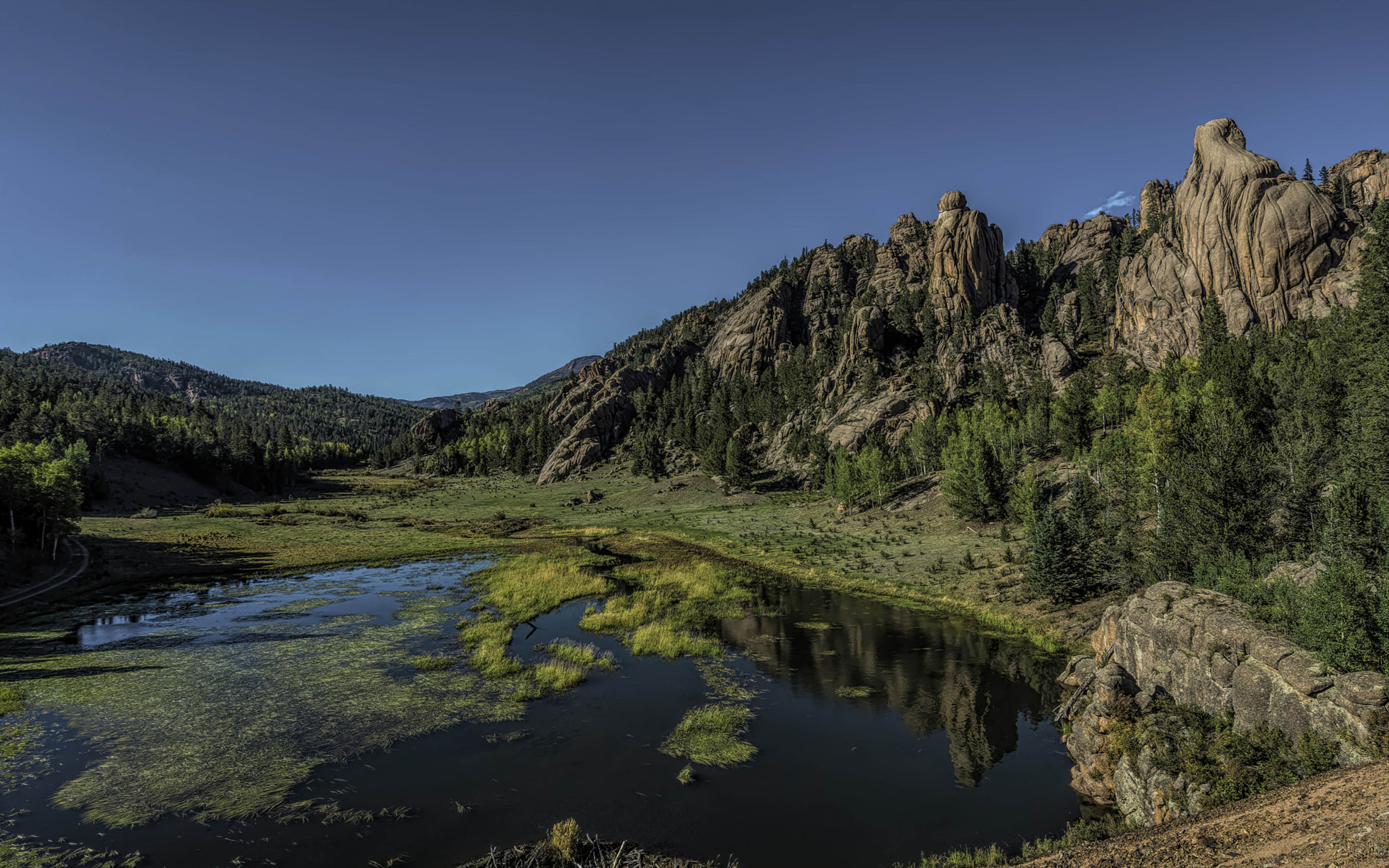 3840x2400 Rocky Mountains Cathedral Park Near Victor Colorado United States 4k Uhd 169 And 1610 Desktop Wallpaper HD  Free Deskto, Wallpaper13.com, Desktop