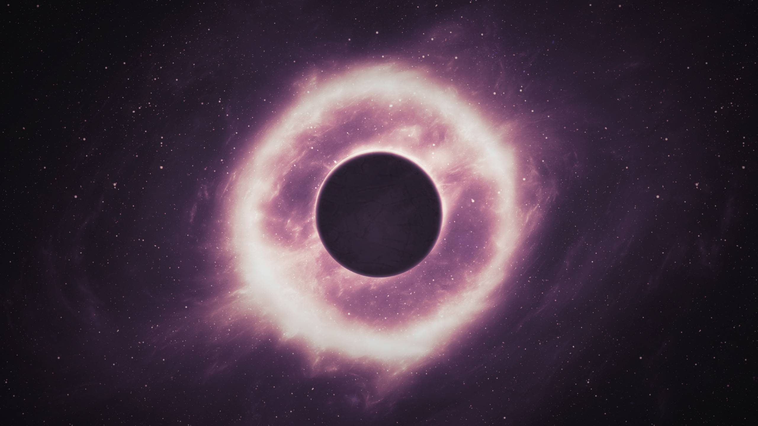 2560x1440 Download wallpaper  planet, space, black hole, violet space, dual wide 16:9  HD background, 24457, Desktop