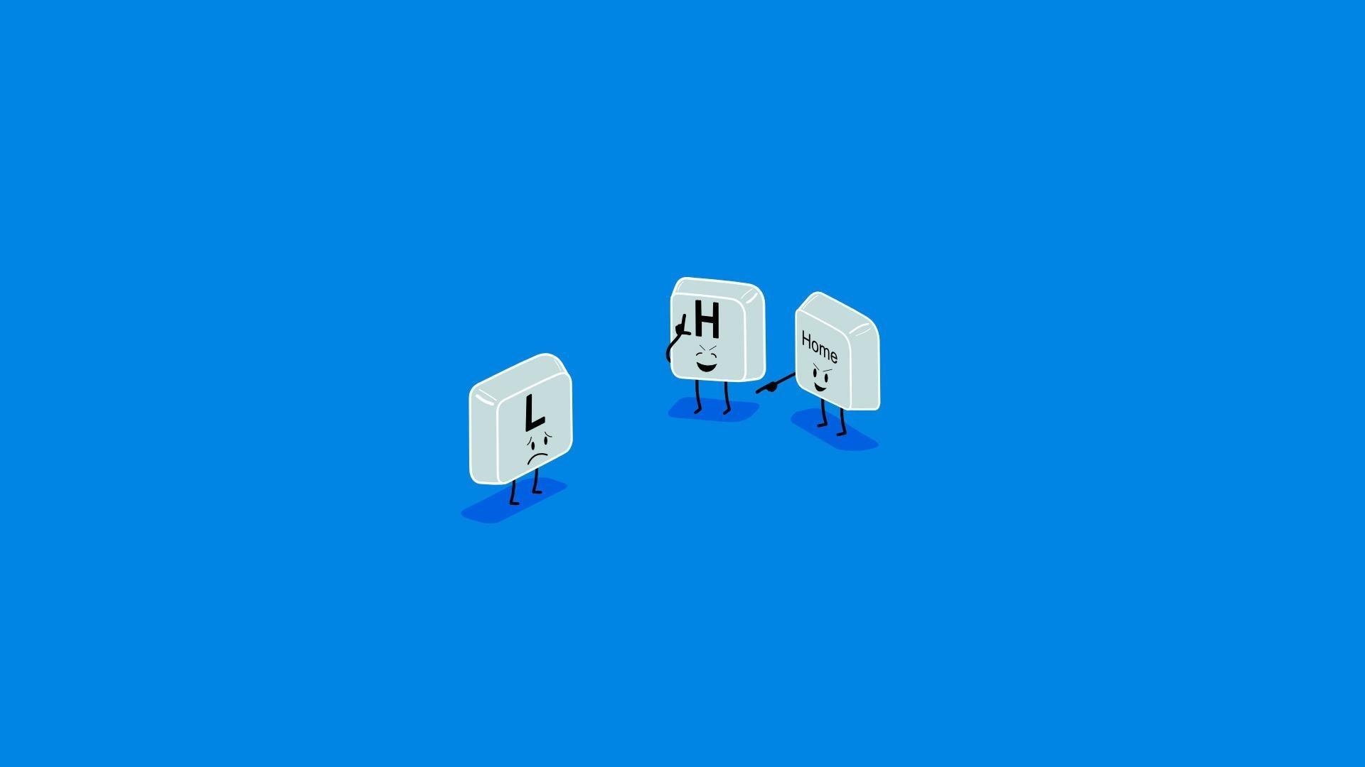 1920x1080 Minimalistic keyboards funny keys mean wallpaper, Desktop