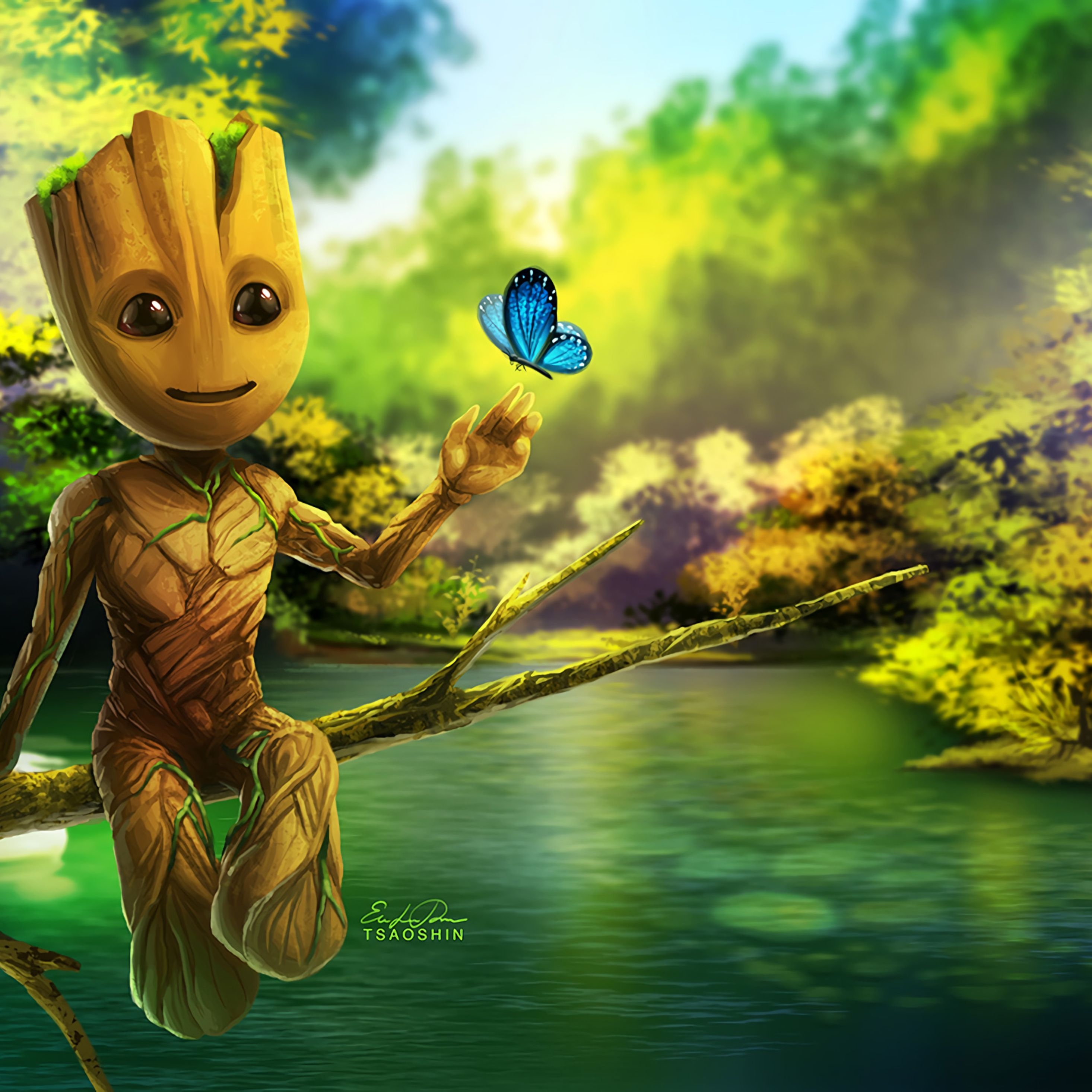 2940x2940 Baby Groot Artwork iPad Pro Retina Display HD 4k Wallpaper, Image, Background, Photo and Picture, Phone